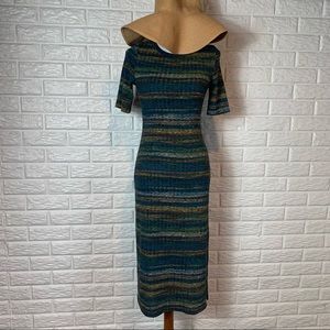 Monteau Los Angelos short sleeve midi dress size medium